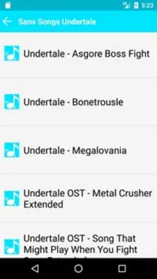 Sans Songs Undertale android App screenshot 0