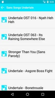 Sans Songs Undertale android App screenshot 1